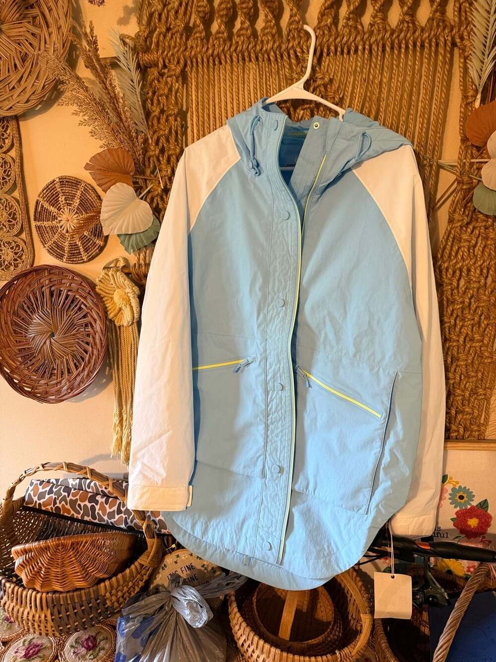 Free People FP Movement Singin In The Rain Packable Colorblock Jacket NWOT